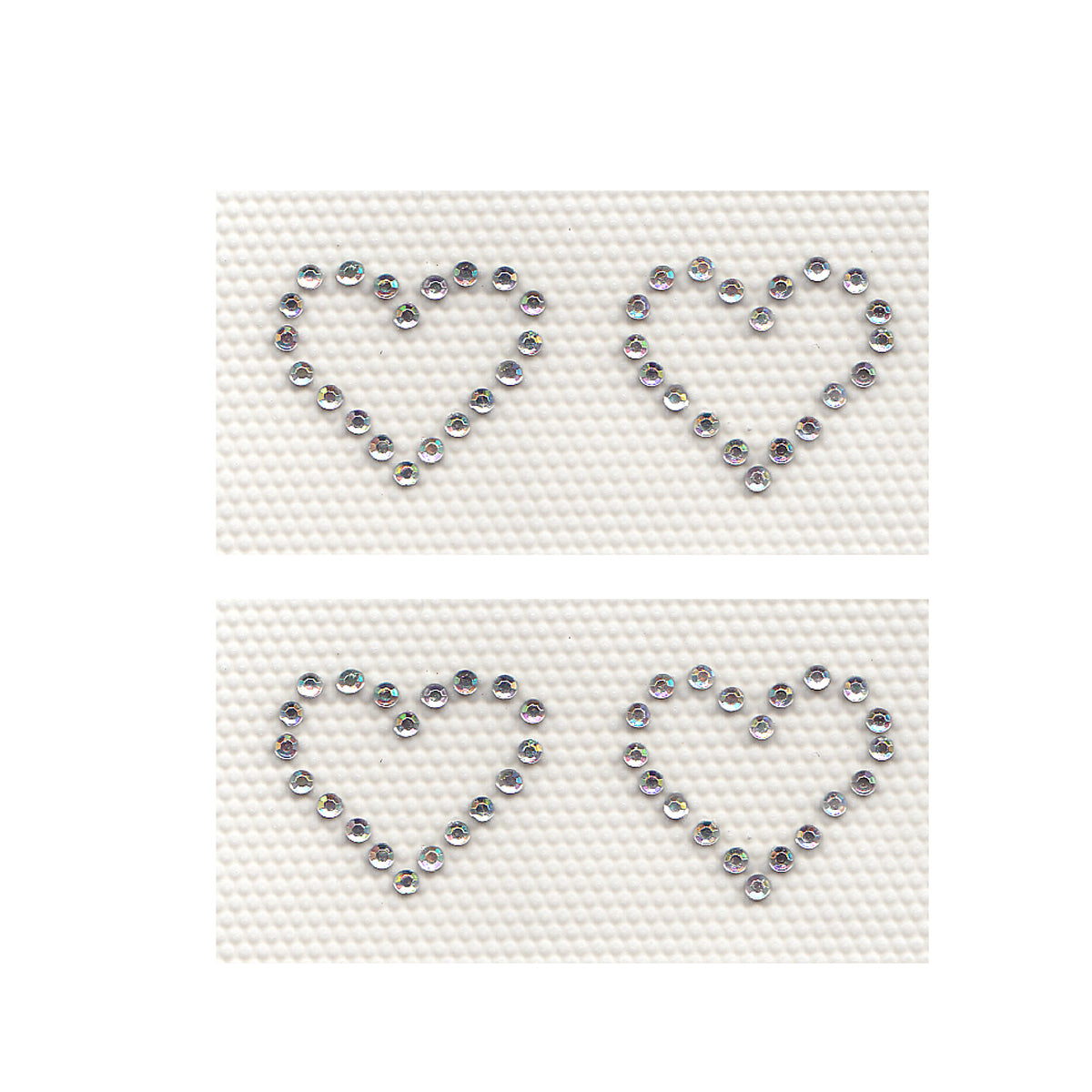 4 Mini Hearts -- 2cm x 2cm each Available in 3 Colors