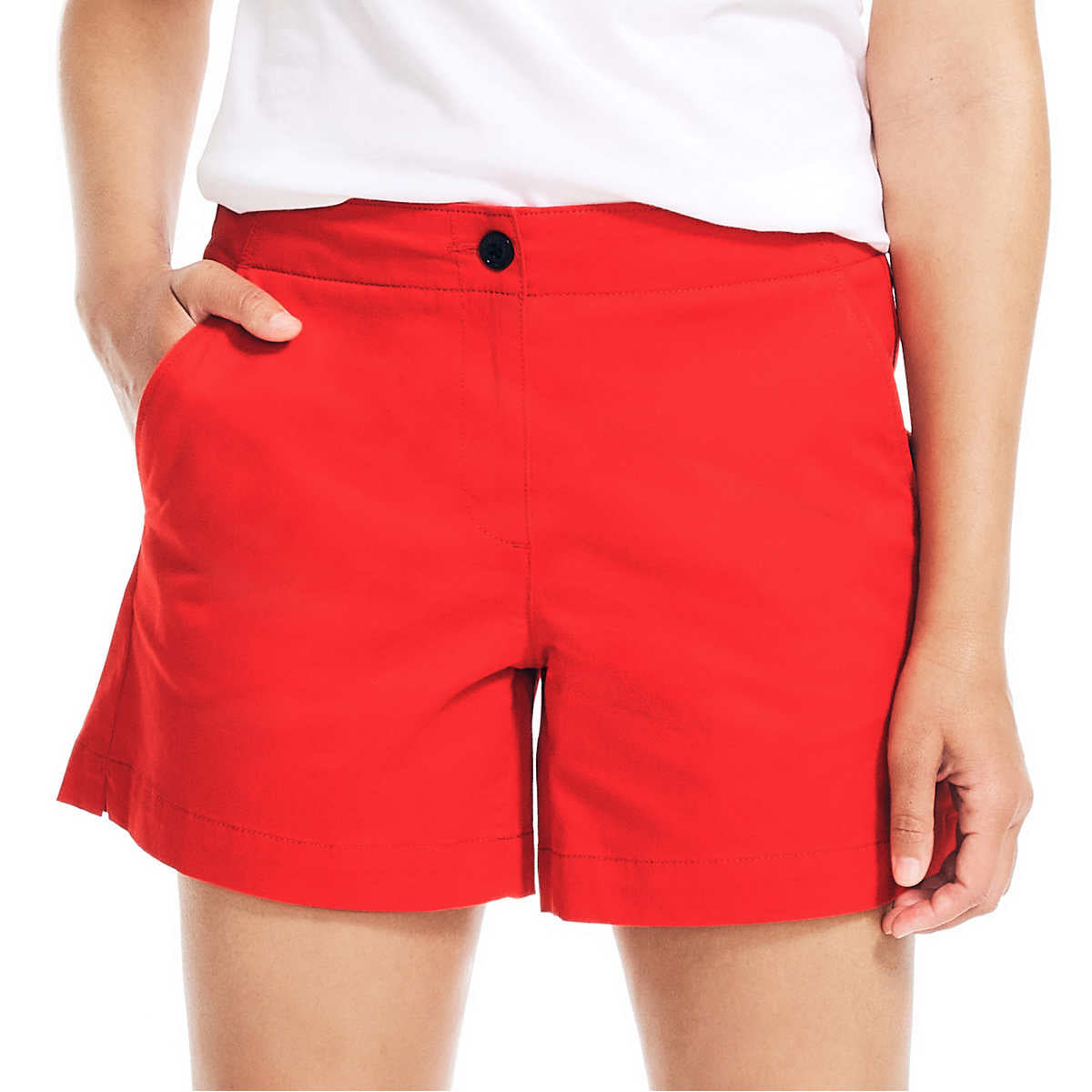 Nautica Womens Midweight Mid-Rise Twill Shorts