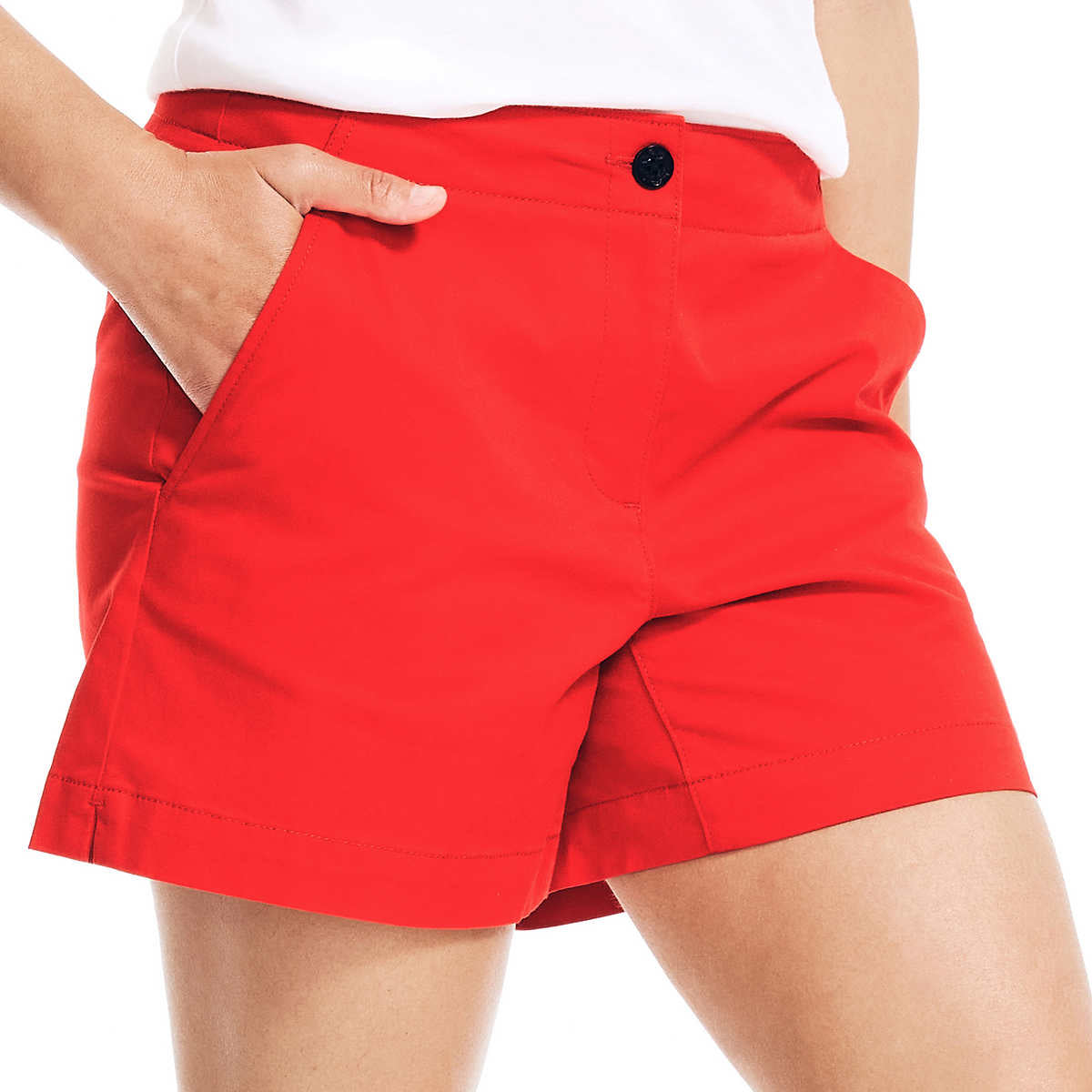 Nautica Womens Midweight Mid-Rise Twill Shorts