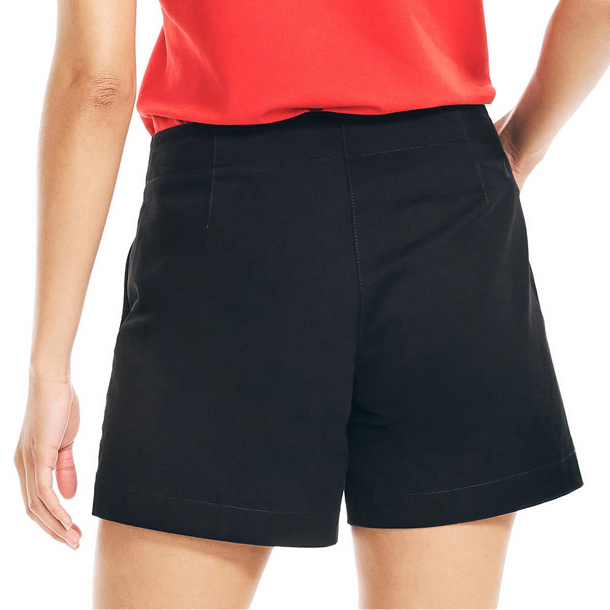 Nautica Womens Midweight Mid-Rise Twill Shorts