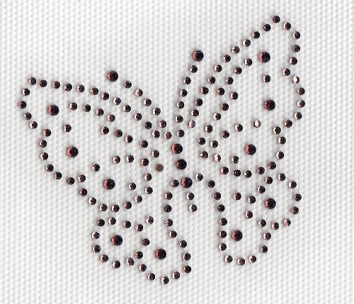 Butterfly Iron On Hot Fix Rhinestone Transfer --Amethyst