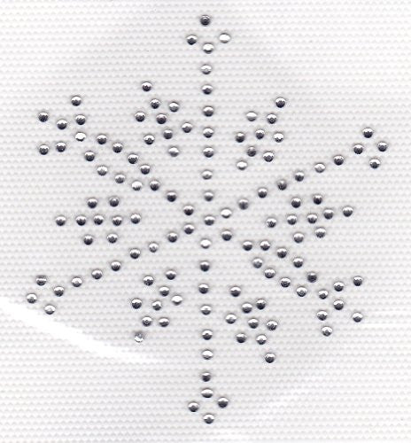 Snow Flake Iron On Hot Fix Rhinestone Transfer -- Clear